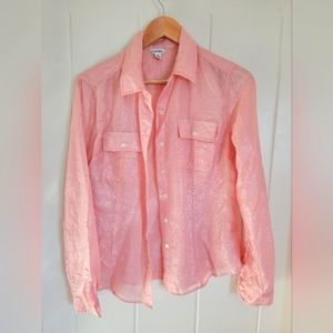 Calvin Klein Blouse, unique material, slight sheen and sheer